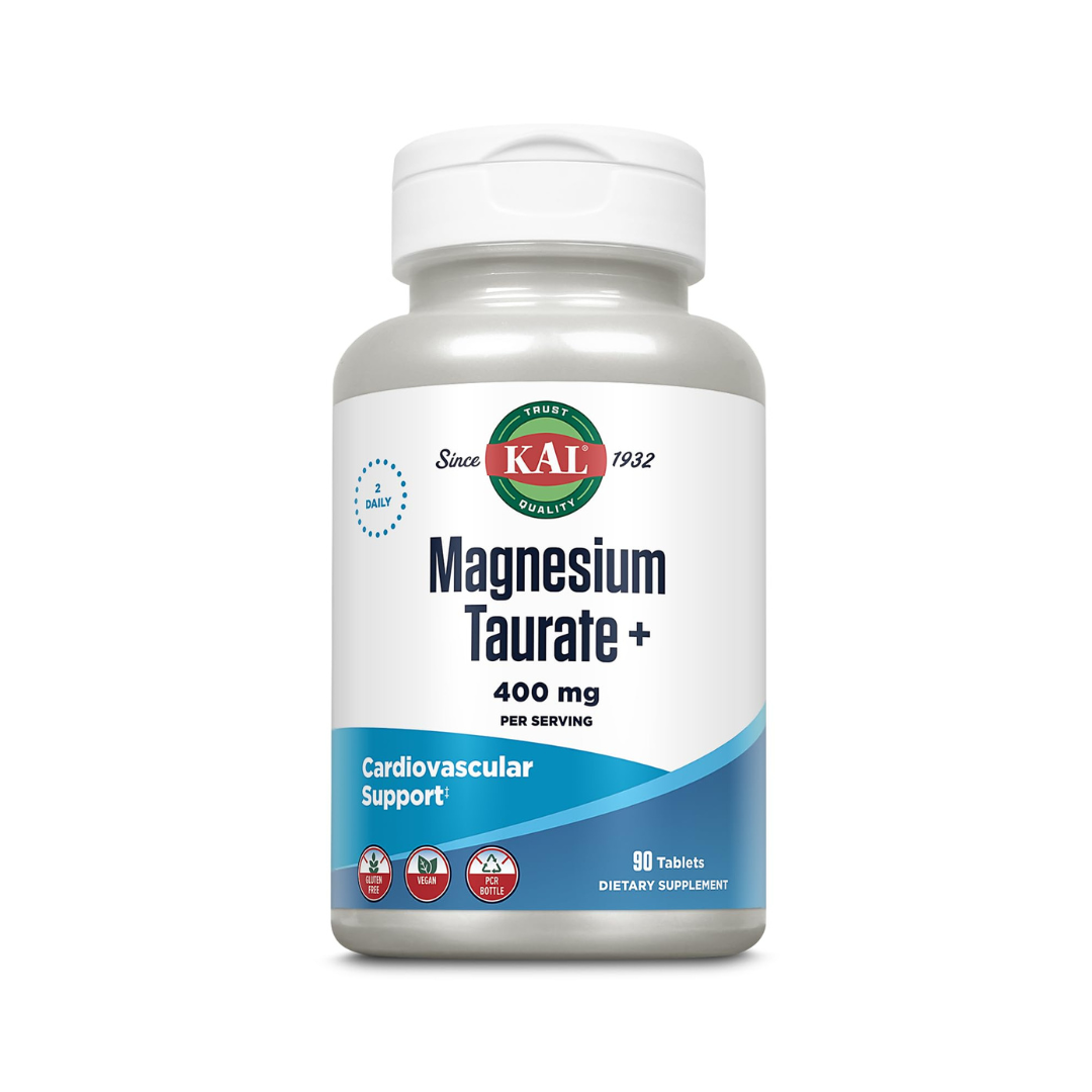 KAL Magnesium Taurate 400 mg Plus CoEnzyme Vitamin B6